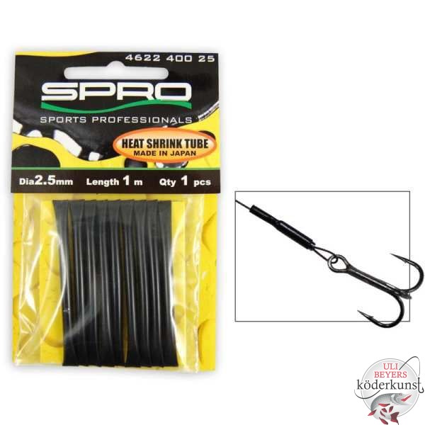 Spro - Predator Heat Shrink Tube BK - 1m | 2,5mm