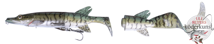 Savage Gear - The 3D Hybrid Pike - Green Silver Pike - Auslaufware!!!