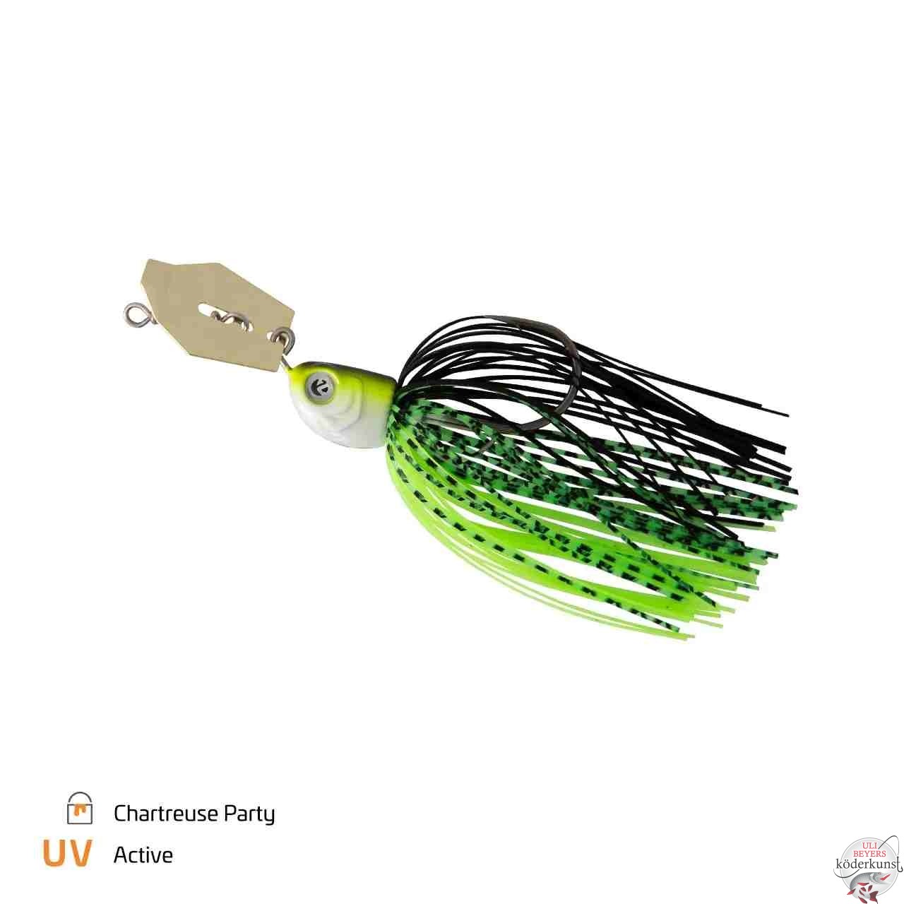Zeck Fishing - Bladed Jig 6/0 14g - Chartreuse Party