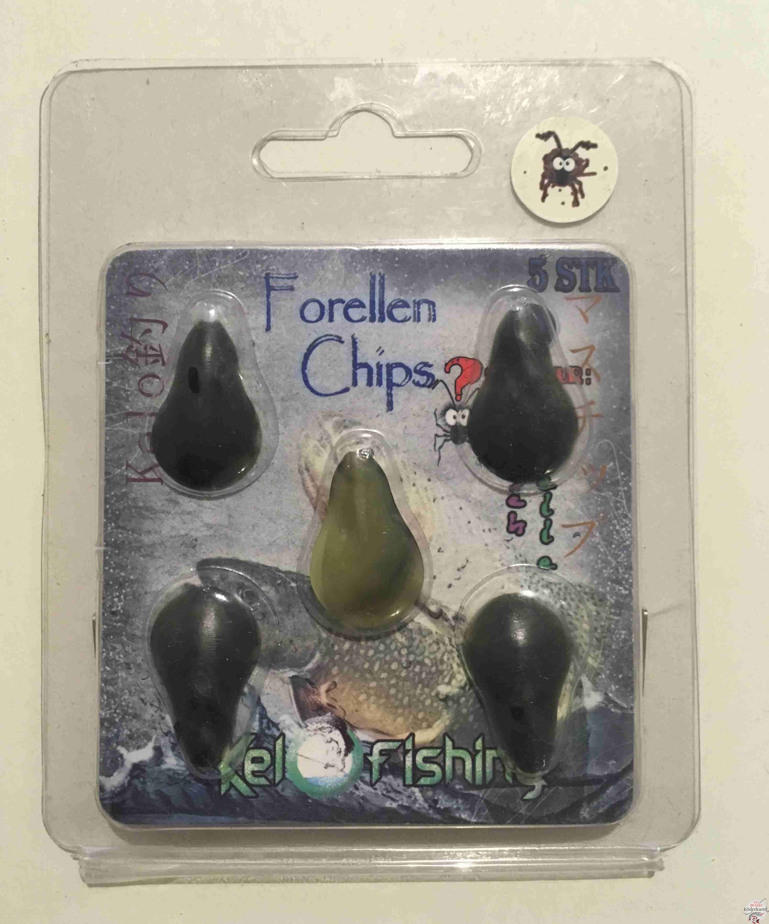 KelOFishing - Forellen Chips 2,5cm - Dark A12