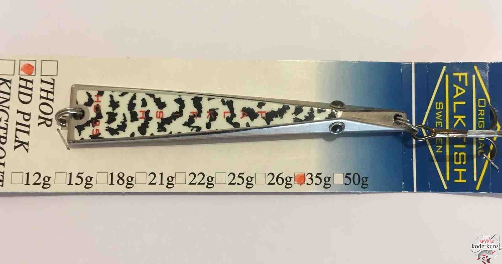 Falkfish - HD Pilker - 162 Glow Black Tigerspots 