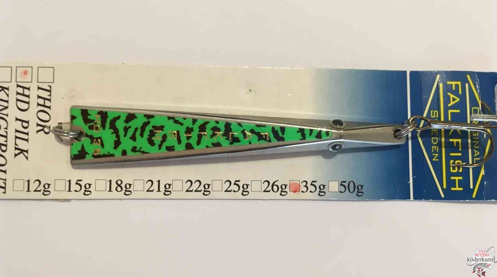 Falkfish - HD Pilker - 73 Green Fluo Tigerspots 