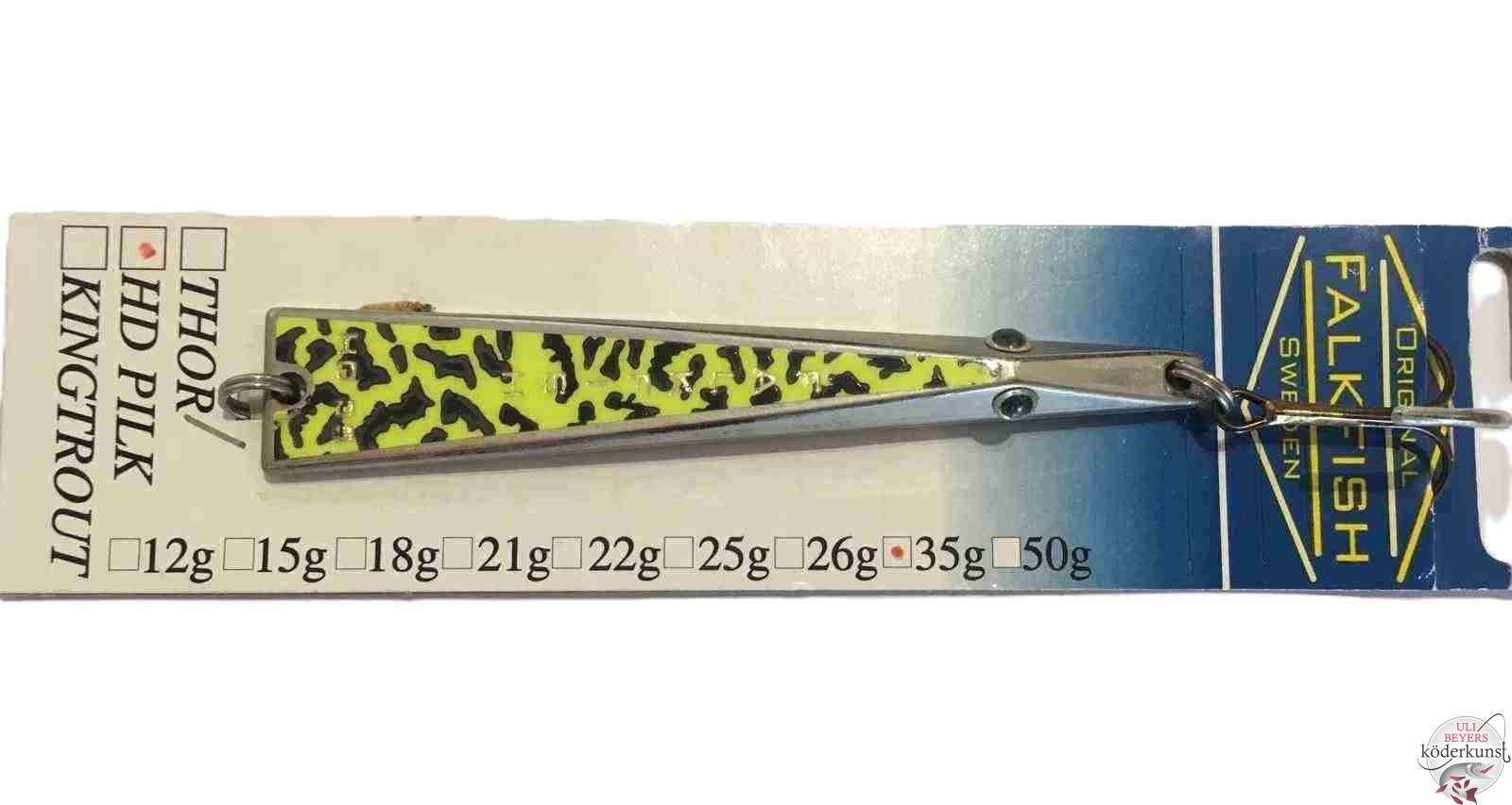 Falkfish - HD Pilker - 72 Yellow Fluo Tigerspots 