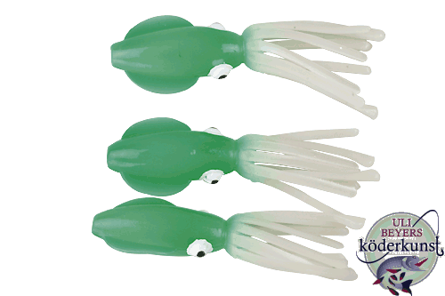 Dream Tackle - Octopus-Körper 11cm - Glow Green - Auslaufware!!!