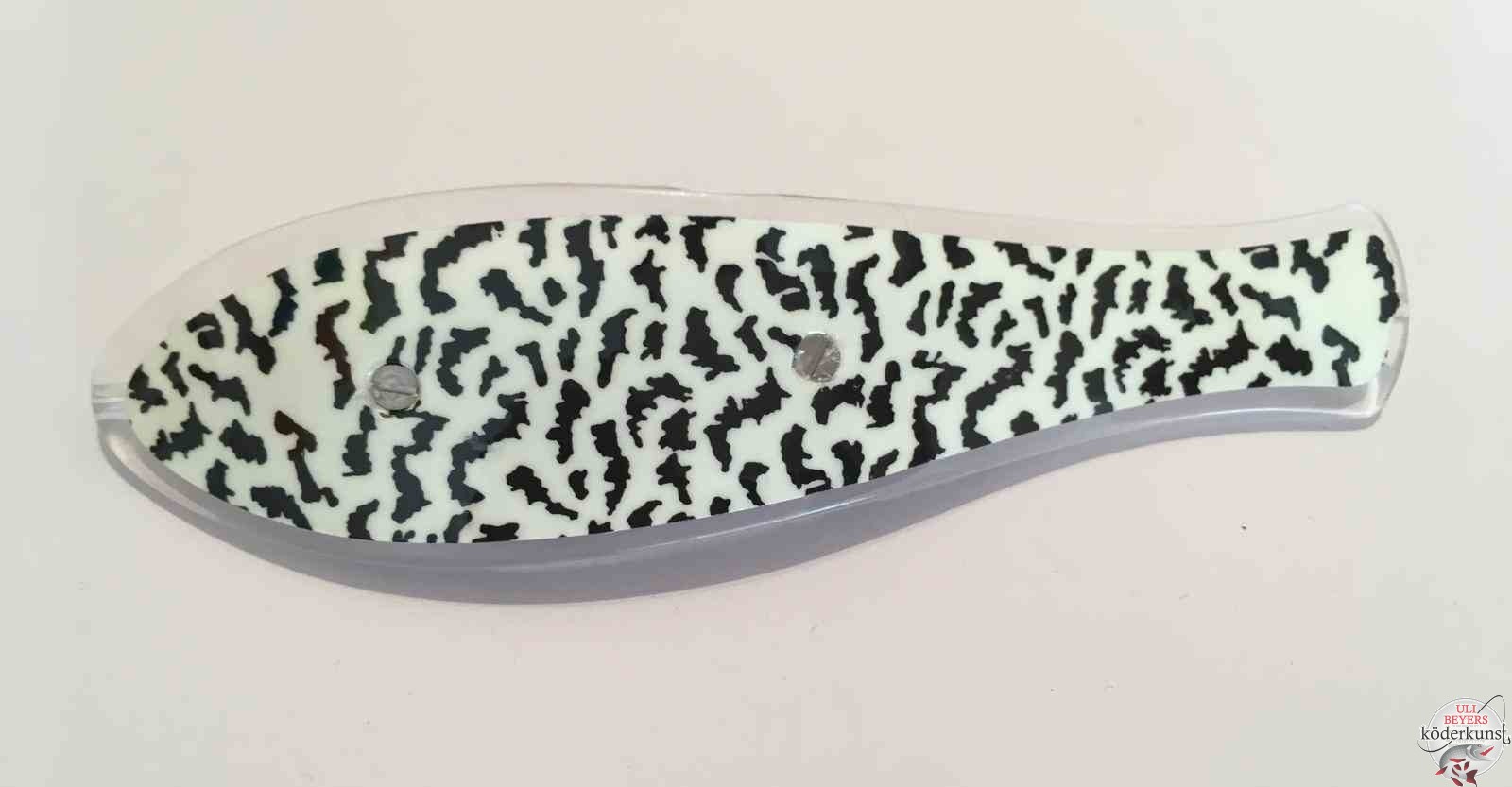 Fish Expert - Patente Blinker - Weiß Tigerspots 