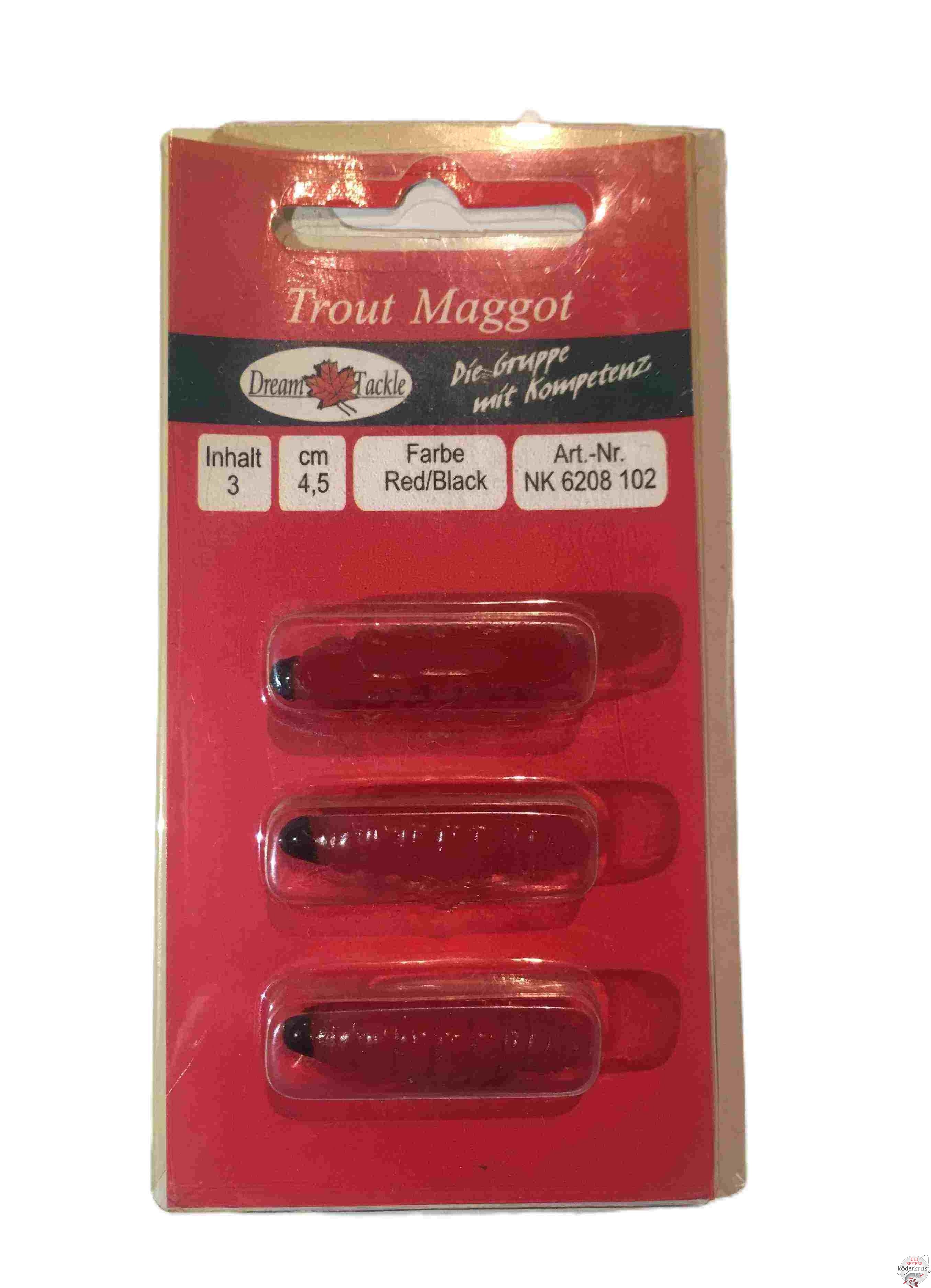Dream Tackle - Trout Maggot - Red Black