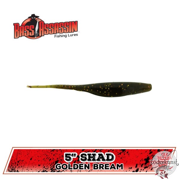 Bass Assassin - 5" Shad - Golden Bream 