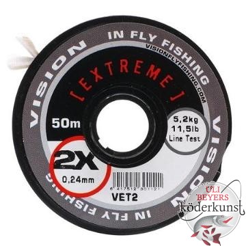 Vision - Extreme Tippet Material 2 x on 50 Meter spool - 0,24mm/5,2kg SALE!!!