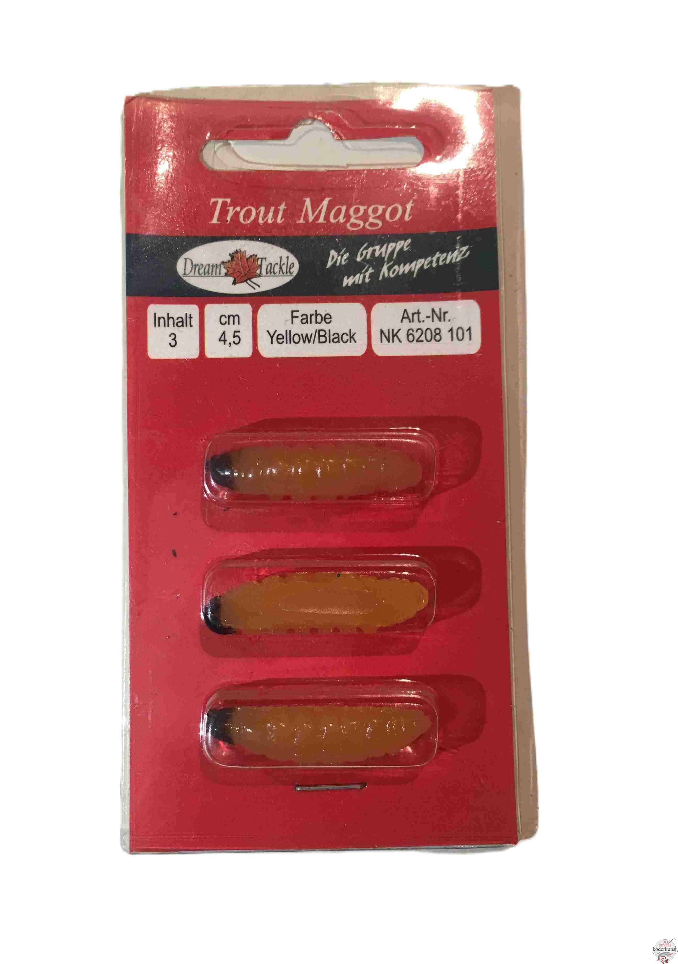 Dream Tackle - Trout Maggot - Yellow Black