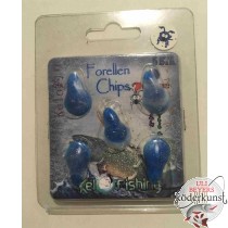 KelOFishing - Forellen Chips 2,5cm - Blau Glitter A08