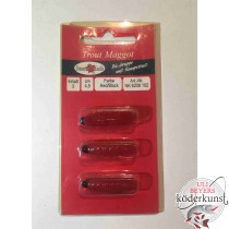 Dream Tackle - Trout Maggot - Red Black