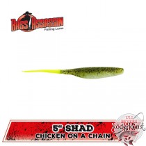 Bass Assassin - 5" Shad - Chicken on a chain 