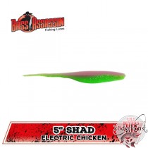 Bass Assassin - 5" Shad - Electric Chicken - SALE!!!