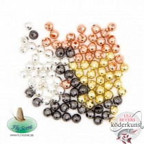 Fly Scene - Tungsten Beads Slotted Silver 3,3mm - 25 Stück - SALE!!!