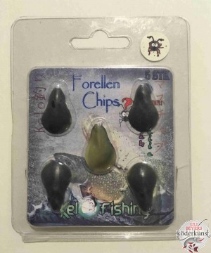 KelOFishing - Forellen Chips 2,5cm - Dark A12