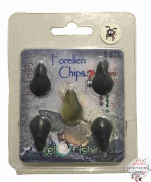 KelOFishing - Forellen Chips 2,5cm - Dark A12