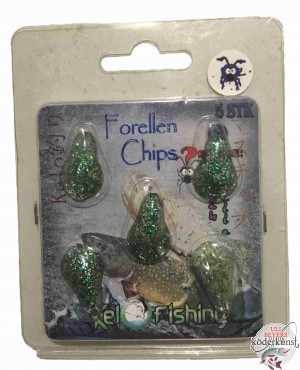 KelOFishing - Forellen Chips 2,5cm - Gruen Glitter A04