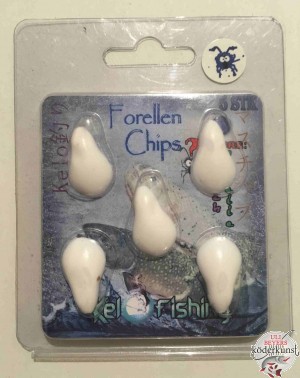 KelOFishing - Forellen Chips 2,5cm - Weiss 14