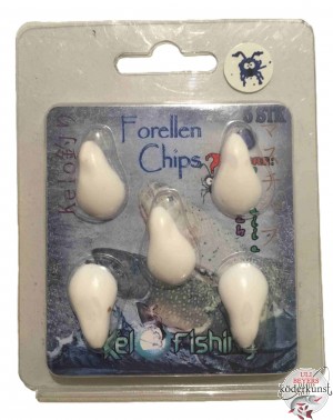 KelOFishing - Forellen Chips 2,5cm - Weiss 14