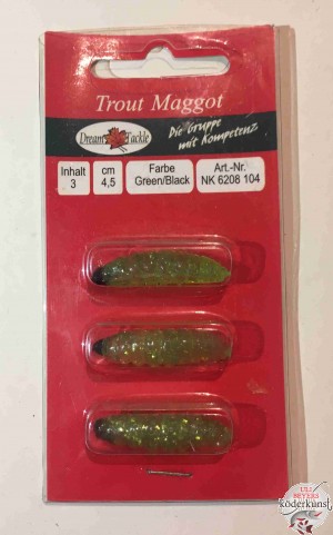 Dream Tackle - Trout Maggot - Green Black