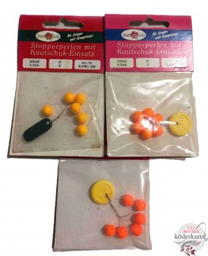Dream Tackle - Stopperperlen mit Kautschuk-Einsatz rund