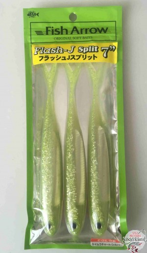 Fish Arrow - Flash J Split 7" - Kemura Chartreuse Silver