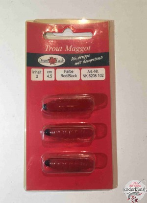 Dream Tackle - Trout Maggot - Red Black