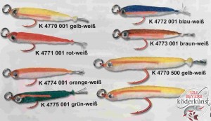 Dream Tackle - Wollfische-Springer Gr.5/0- orange-weiß - Auslaufware!!!